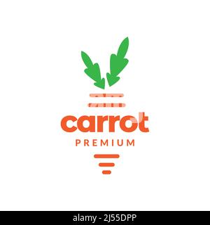 modern simple stripe carrot logo design vector graphic symbol icon illustration creative idea Stock Vector