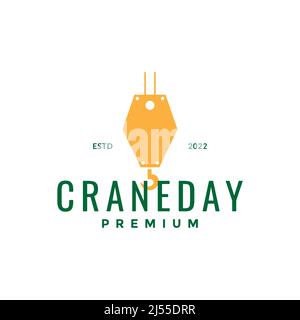 Lifting hook simple modern logo design vector graphic symbol icon illustration creative idea Stock Vector