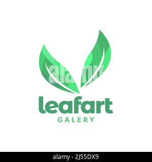 leaf polygon abstract green logo design vector graphic symbol icon illustration creative idea Stock Vector