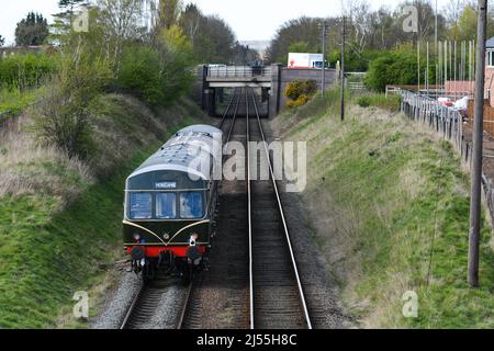 diesel train on the great central railway Stock Photo