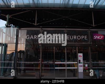 Gare de Lille Europe, Lille, France Stock Photo