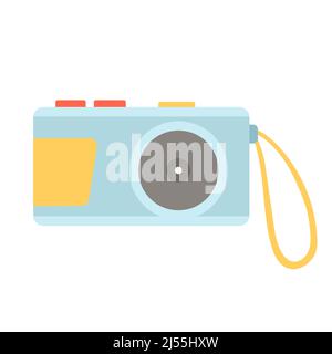 Summer colorful camera and flat design vector Stock Vector