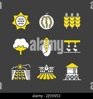 Farm Field glyph icon. Agriculture transport sign. Graph symbol for ...