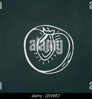 Peach thin white lines on a textural dark background - Vector illustration Stock Vector