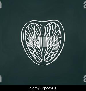 Cut orange thin white lines on a textured dark background - Vector illustration Stock Vector