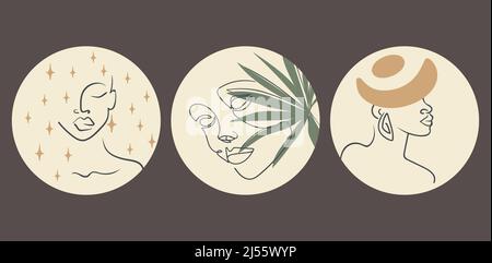 Collection of three various highlight covers Stock Vector