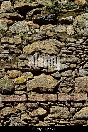Ancient stone wall in Rio Stock Photo
