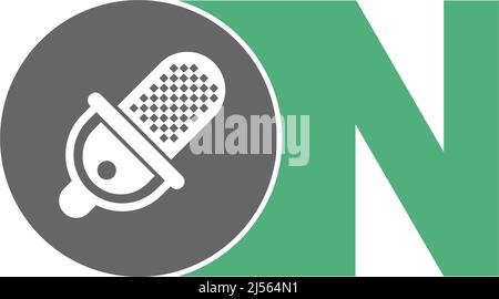 Microphone, mic icon logo design illustration vector Stock Vector