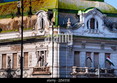 Baroque house across from Heroes' Square in Budapest, Hungary. Stock Photo