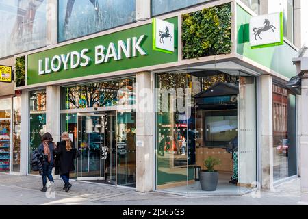 A branch of Lloyds Bank in Oxford Street, London, UK Stock Photo