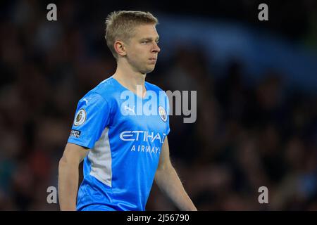 Oleksandr Zinchenko #11 of Manchester City during the game Stock