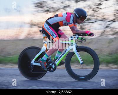 Iwade Kent UK. 20th Apr 2022. The first 10 mile time trial in