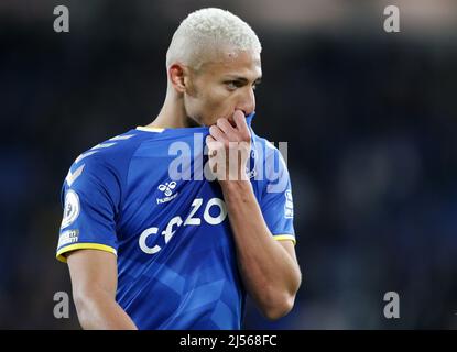 Goodison Park, Liverpool, UK. 20th Apr, 2022. Premier League football, Everton versus Leicester; Richarlison of Everton Credit: Action Plus Sports/Alamy Live News Stock Photo