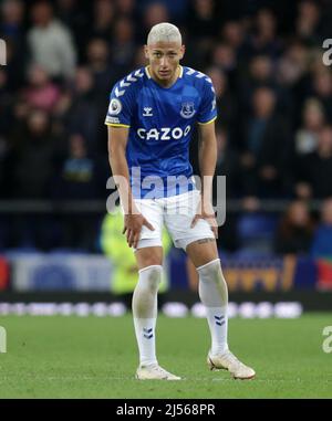 Goodison Park, Liverpool, UK. 20th Apr, 2022. Premier League football, Everton versus Leicester; Richarlison of Everton Credit: Action Plus Sports/Alamy Live News Stock Photo