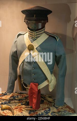 A Mexican Army uniform from the Mexican-American War of 1846-1848. Port ...