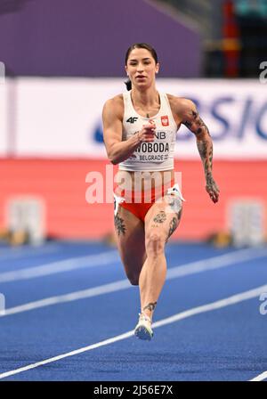Ewa Swoboda participating in the Belgrade 2022 World Indoor