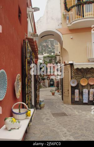 Traditional architecture and arts in Positano, Italy Stock Photo