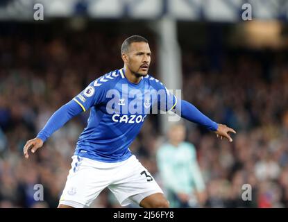 Goodison Park, Liverpool, UK. 20th Apr, 2022. Premier League football, Everton versus Leicester; Allan of Everton Credit: Action Plus Sports/Alamy Live News Stock Photo