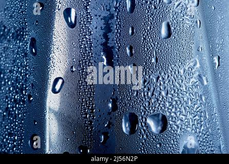 Water drops on the glass surface Stock Photo