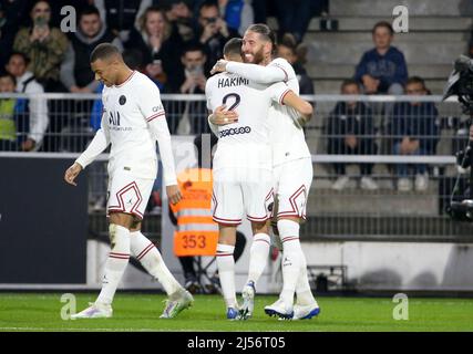 Angers, France - 20/04/2022, Achraf Hakimi Of PSG During The French ...