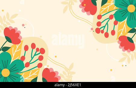 Abstract floral spring yellow background Stock Vector