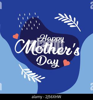 Happy Mother's day 2022 Invitation greeting card template Stock Vector