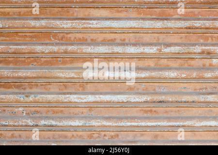 Rustic old wavy industrial metal sheet Stock Photo