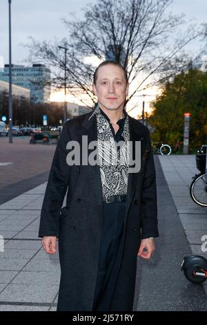 Berlin, Germany. 20th Apr, 2022. Timo Jacobs comes to the opening of the film festival achtung berlin. The festival opens with the documentary 'Als Susan Sontag im Publikum saß' at Kino International. Credit: Gerald Matzka/dpa/Alamy Live News Stock Photo