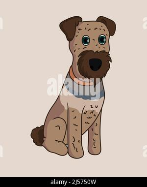 Schnauzer Dog vector illustration Stock Vector