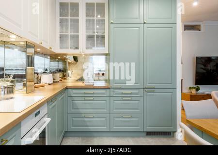 Kitchen interior design home decor Stock Photo