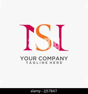 NS letter logo design Stock Vector