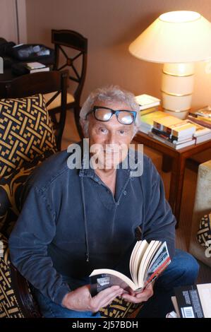 Peter Feibleman, american Author, writer. Famous screenwriter, winner of Guggenheim Award. Interview in a hotel in Barcelona, Spain. for a Magazine Stock Photo
