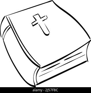 Sketch of First Holy Communion element. Hand Drawn Religious element. Stock Vector