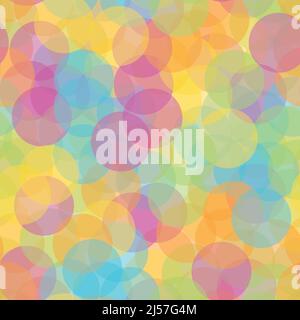 Multicolored background of transparent overlapping circles Stock Vector