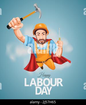 happy international labor day. vector illustration design Stock Vector