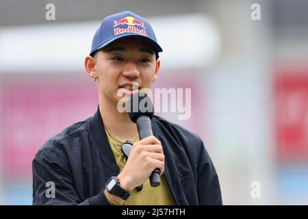 Chiba, Japan, APRIL 21, 2022, Rim Nakamura (JPN), APRIL 21, 2022 : X Games Chiba 2022 Press Conference at at ZOZO Marine Stadium, Chiba, Japan. Credit: Naoki Morita/AFLO SPORT/Alamy Live News Stock Photo