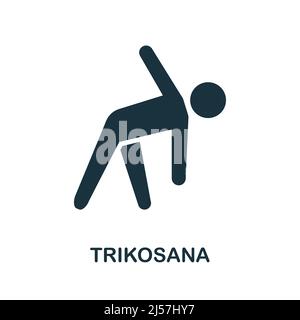 Trikosana icon. Simple element from yoga collection. Creative Trikosana icon for web design, templates, infographics and more Stock Vector