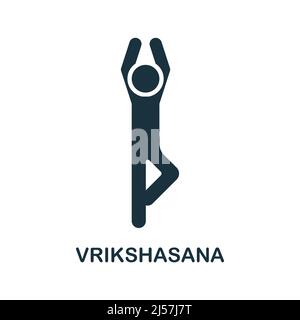 Vrikshasana icon. Simple element from yoga collection. Creative Vrikshasana icon for web design, templates, infographics and more Stock Vector