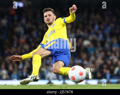 Manchester, England, 20th April 2022.  Pascal Gross of Brighton during the Premier League match at the Etihad Stadium, Manchester. Picture credit should read: Darren Staples / Sportimage Stock Photo