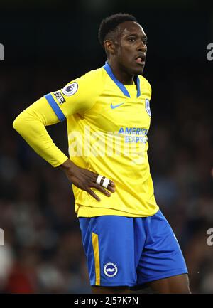 Manchester, England, 20th April 2022. Danny Welbeck of Brighton during the Premier League match at the Etihad Stadium, Manchester. Picture credit should read: Darren Staples / Sportimage Stock Photo