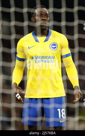 Manchester, England, 20th April 2022. Danny Welbeck of Brighton during the Premier League match at the Etihad Stadium, Manchester. Picture credit should read: Darren Staples / Sportimage Stock Photo