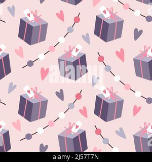 Present valentine pattern Stock Vector