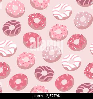 Romantic donut pattern Stock Vector
