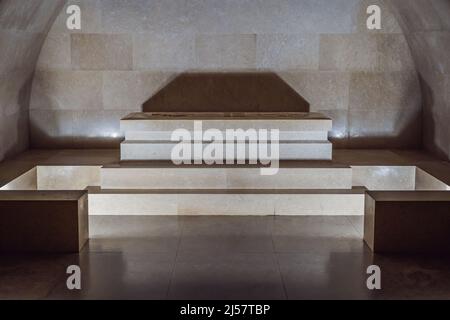 Montenegro Lovcen Peter Negosh mausoleum building view famous travel landmark summer vacation tourism national park mountains destination panorama Stock Photo