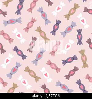Romantic candy pattern Stock Vector