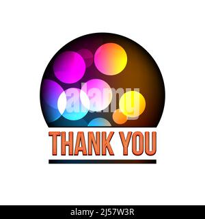 Thank you snow dome. Thank you card Stock Vector