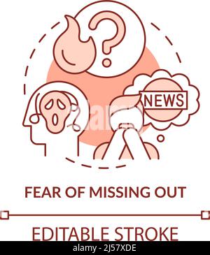 Fear of missing out concept icon Stock Vector Image & Art - Alamy