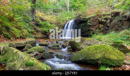 Blow Gill waterfall near Osmotherley on the North York Moors Stock Photo