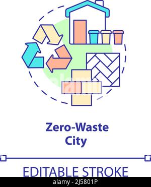 Zero waste - modern line design style icon set. Neat pictures. The ...