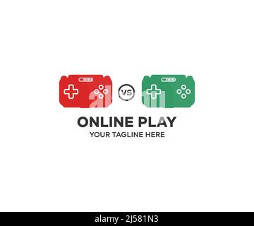 Online play video games logo design. Cybersport game vector design and illustration. Stock Vector